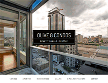 Tablet Screenshot of olive8condos.com